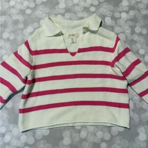 Striped Pink and White Sweater